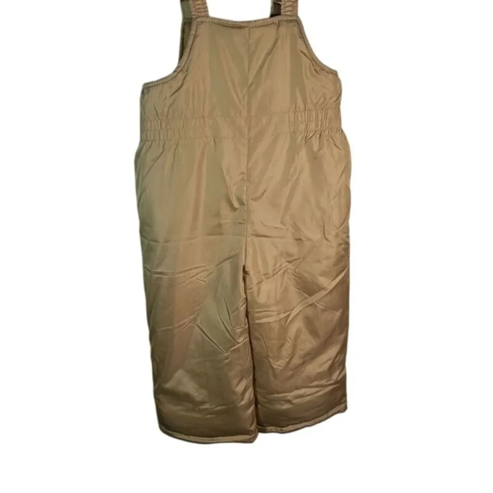 Carter's Kids Snow Bib Overalls‎ Insulated Winter Ski Pants Snowsuit 4T Beige